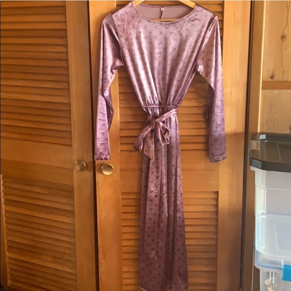 Chicwish Dresses & Skirts - Chicwish Lavender Polka Dot Midi Dress